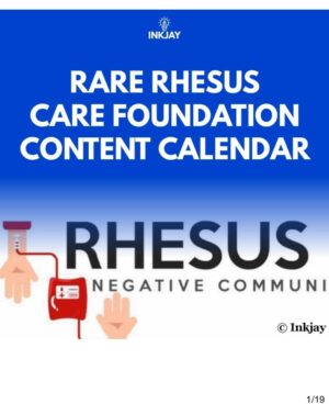 Tailor Made Content Marketing Calendar for Rare Rhesus Care Foundation