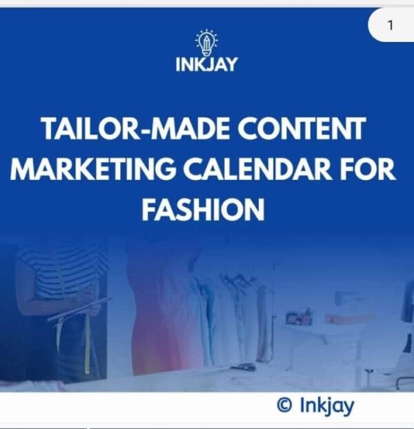 Tailor Made Content Marketing Calendar for Fashion