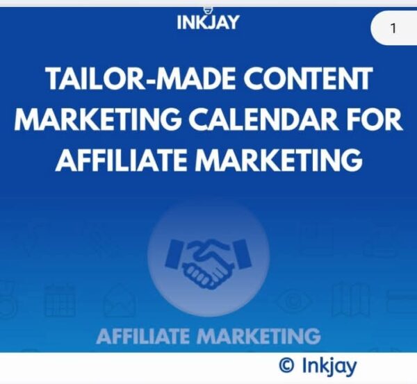 Tailor Made Content Marketing Calendar for Affiliate Marketing