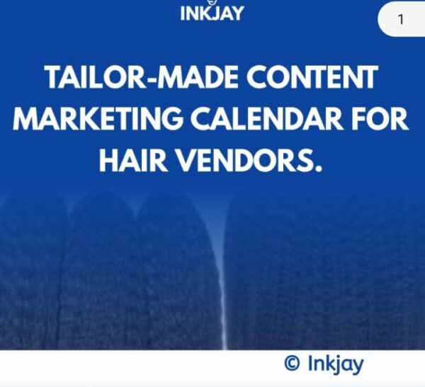 Tailor Made Content Marketing Calendar for Hair Vendors