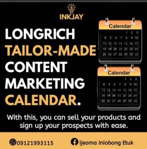 Tailor Made Content Marketing Calendar for Longrich